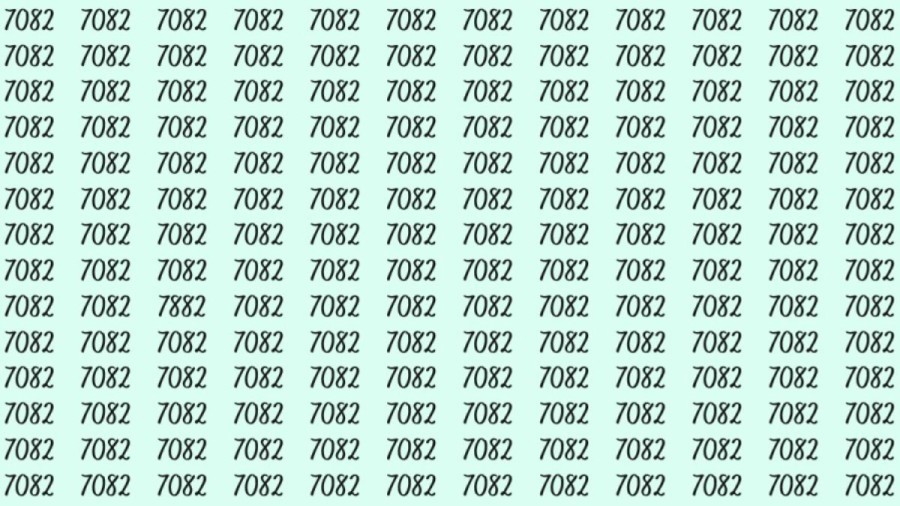 Can You Spot 7882 among 7082 in 15 Seconds? Explanation and Solution to the Optical Illusion