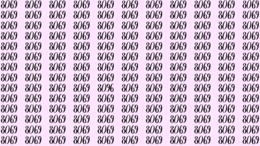 Can You Spot 8069 among 8096 in 7 Seconds? Explanation and Solution to the Optical Illusion