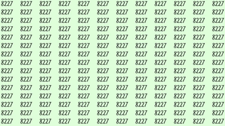 Can You Spot 8277 among 8227 in 7 Seconds? Explanation And Solution To The Optical Illusion