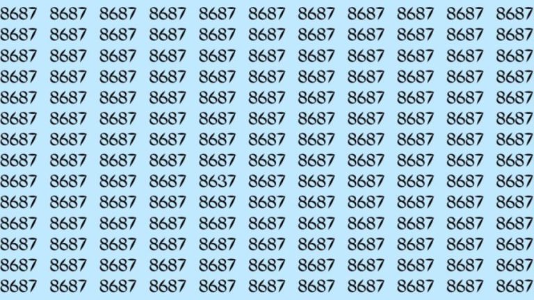 Can You Spot 8637 among 8687 in 30 Seconds? Explanation And Solution To The Optical Illusion