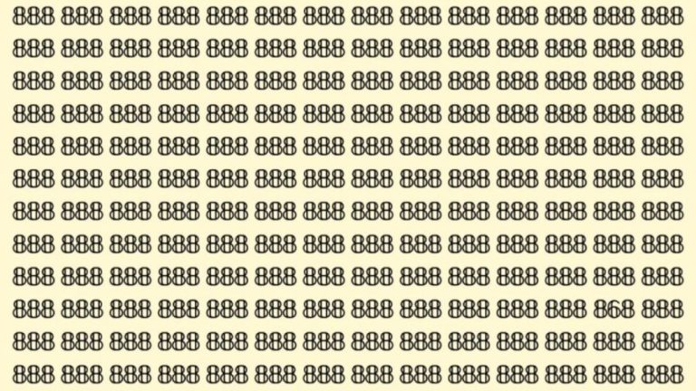 Can You Spot 868 among 888 in 30 Seconds? Explanation And Solution To The Optical Illusion