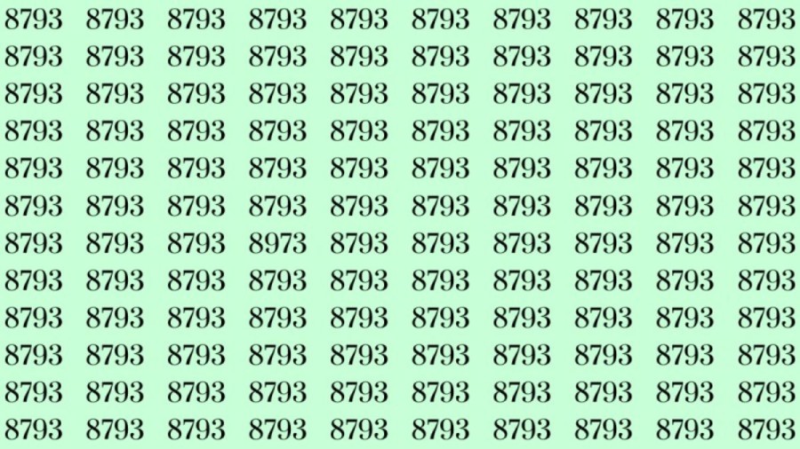 Can You Spot 8793 among 8973 in 12 Seconds? Explanation and Solution to the Optical Illusion