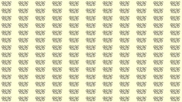 Can You Spot 9326 among 9826 in 10 Seconds? Explanation and Solution to the Optical Illusion