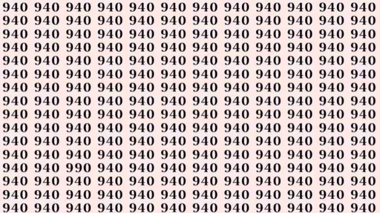 Can You Spot 990 among 940 in 7 Seconds? Explanation and Solution to the Optical Illusion