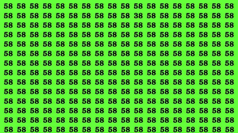 If you have Hawk Eyes Find the Number 38 among 58 in 12 Secs | Observation Brain Test