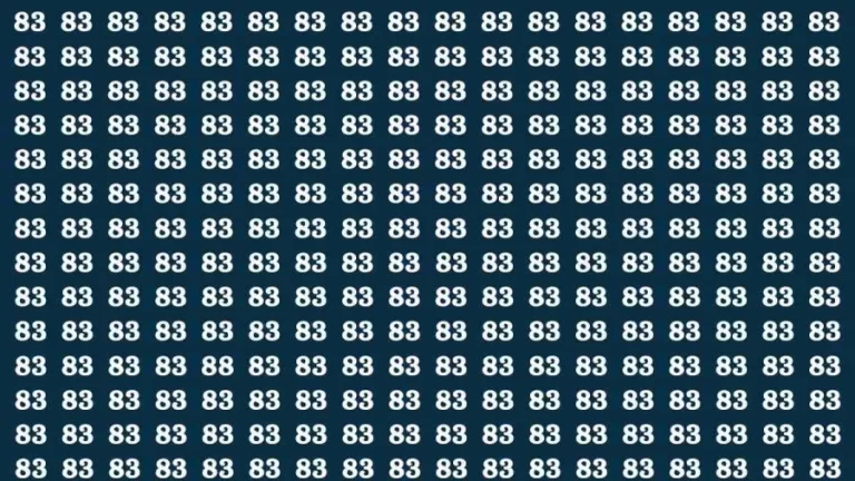 If you have Sharp Eyes Find the Number 88 among 83 in 15 Secs? Observation Skill Test