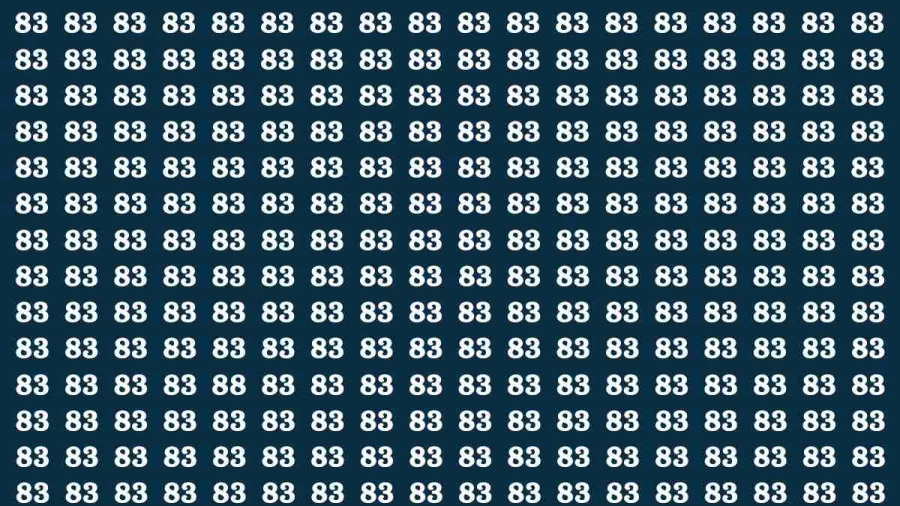 If you have Sharp Eyes Find the Number 88 among 83 in 15 Secs? Observation Skill Test