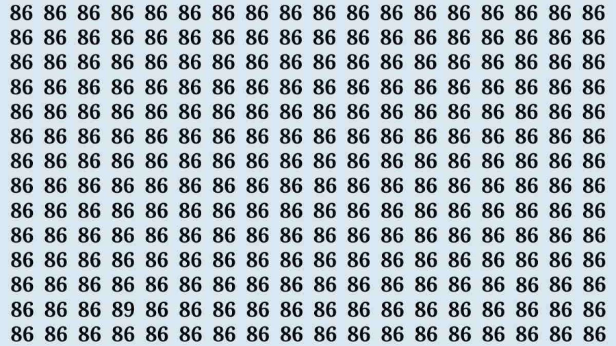 If you have Sharp Eyes Find the Number 89 among 86 in 15 Secs | Observation Brain Test