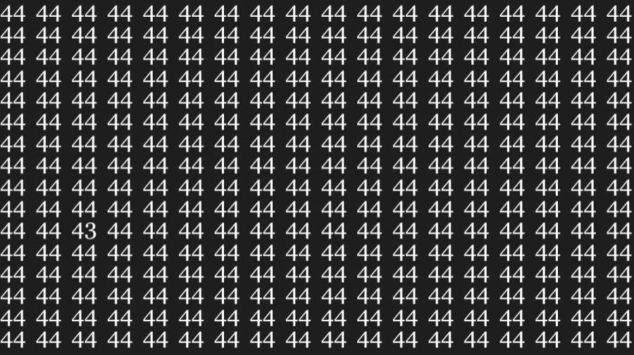 If you have Sharp Eyes find the Number 43 among 44 in 12 seconds| Observation Skills Test