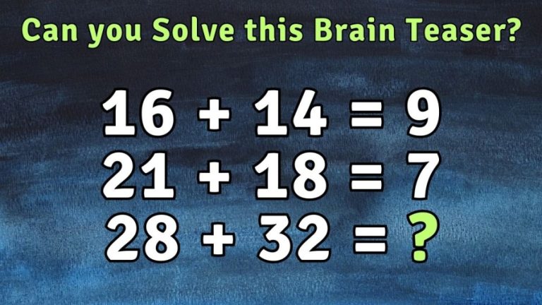 Logical Puzzle to Test Your Intelligence – Can you Solve this Brain Teaser?