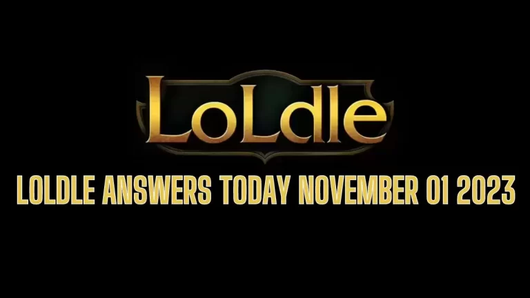 Loldle Answers Today November 01 2023 Classic, Quote, Ability, Emoji, Splash Answers Today