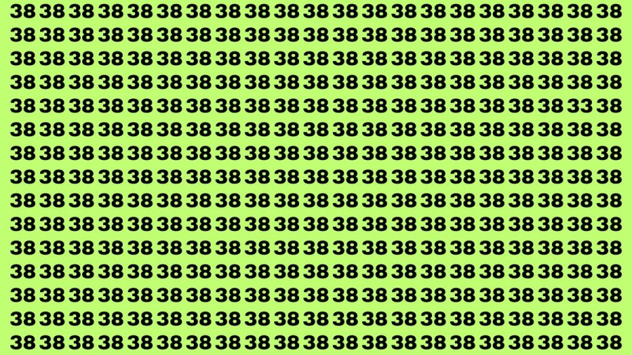 Observation Brain Teaser: If you have Sharp Eyes Find the Number 33 among 38 in 20 Secs