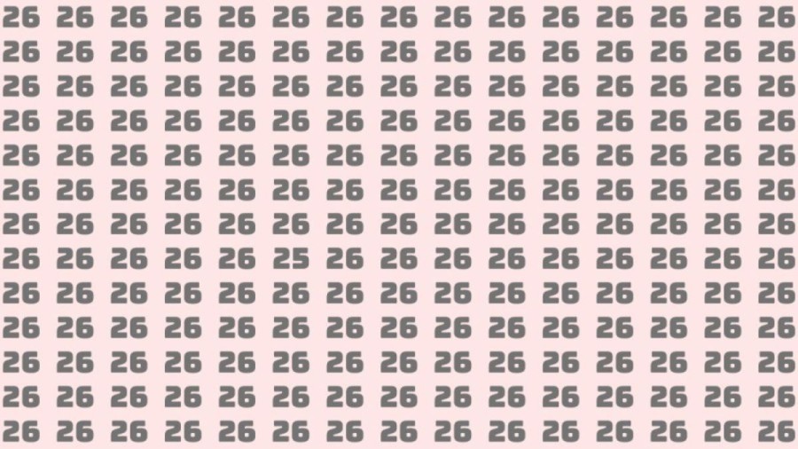 Observation Brain Test: Can you find the number 25 among 26 in 10 seconds?