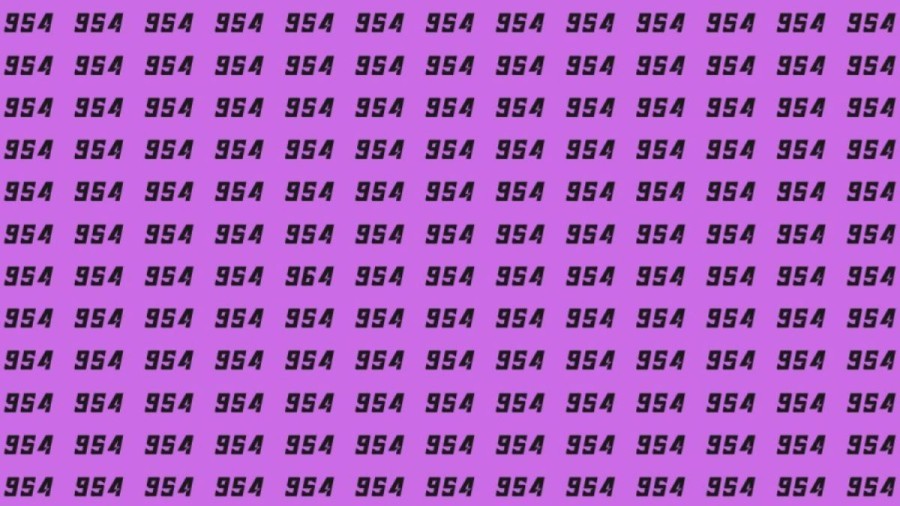 Observation Brain Test: Can you find the number 964 among 954 in 10 seconds?