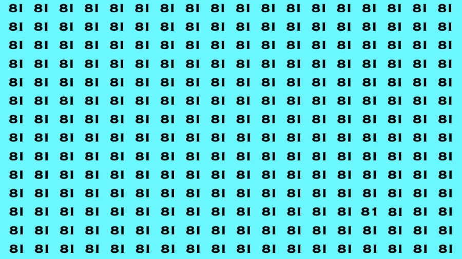 Observation Brain Test: If you have 50/50 vision Find 81 in 15 Seconds