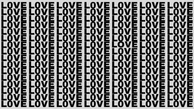 Observation Brain Test: If you have 50/50 vision find word Love in 15 Seconds