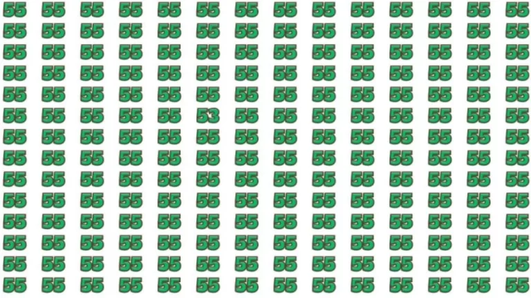 Observation Brain Test : If you have Sharp Eyes Find the Number 53 among 55 in 10 Secs