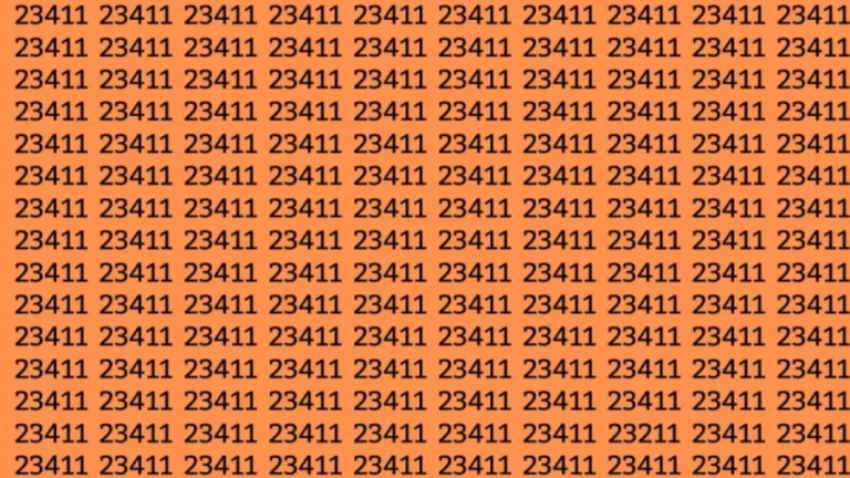 Observation Skill Test: Can you find the Number 23211 among 23411 in 12 Seconds?