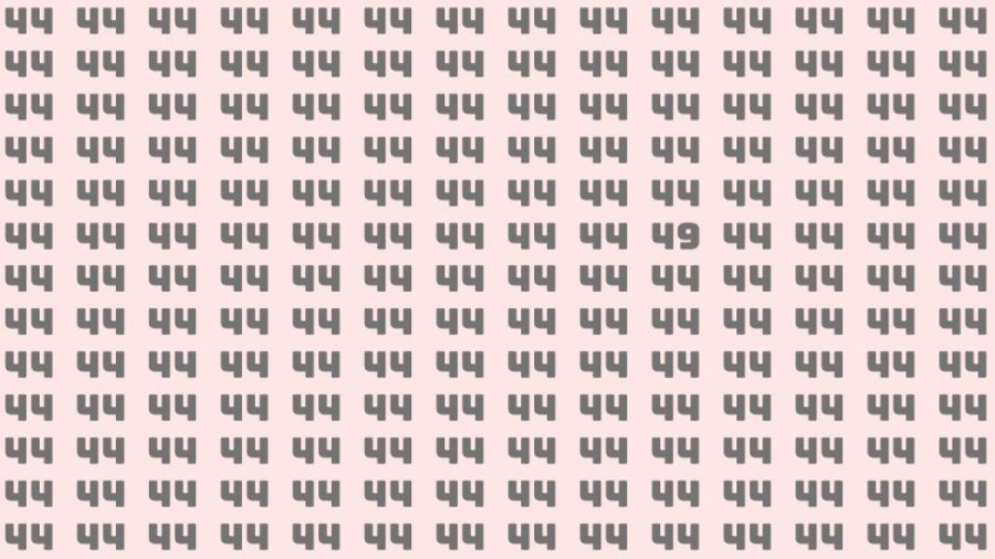 Observation Skill Test: Can you find the number 49 among 44 in 10 seconds?