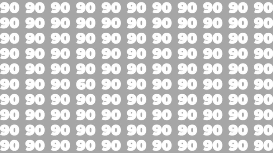 Observation Skill Test: Can you find the number 60 among 90 in 10 seconds?