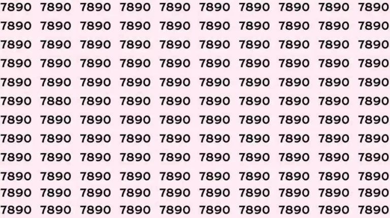 Observation Skill Test: Can you find the number 7880 among 7890 in 10 seconds?