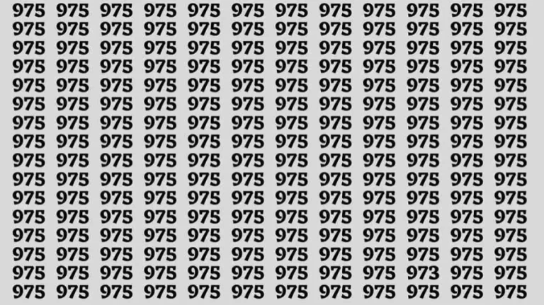 Observation Skill Test: If you have Keen Eyes Find the Number 973 among 975 in 15 Secs