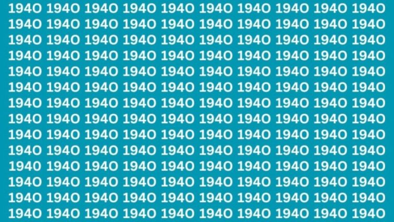 Observation Skills: Can you find the number 1940 in less than 10 secs?