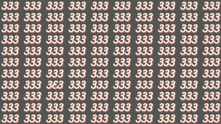 Observation Skills Test: Can you find 3E3 among the number 333 in 10 seconds?