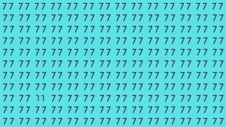 Observation Skills Test: Can you find the number 11 among 77 in 12 seconds?