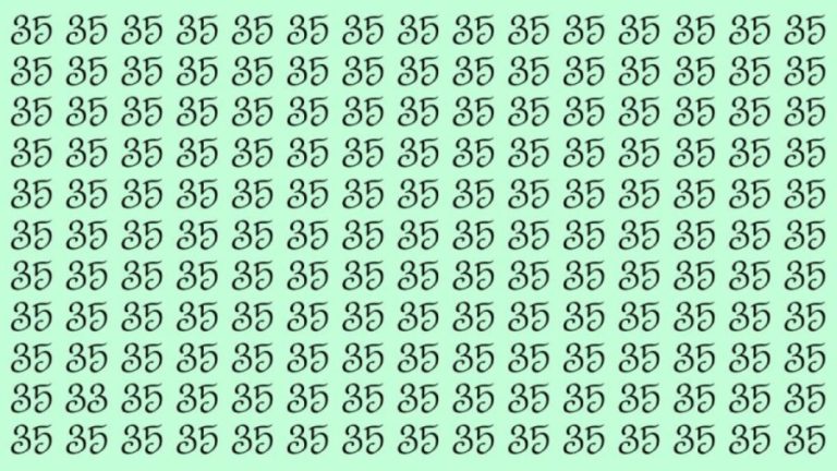 Observation Skills Test: Can you find the number 33 among 35 in 10 seconds?