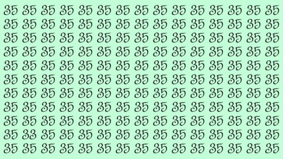 Observation Skills Test: Can you find the number 33 among 35 in 10 seconds?