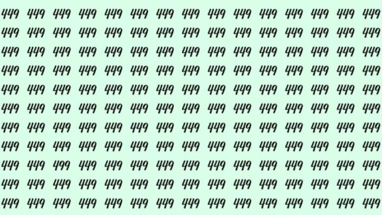 Observation Skills Test: Can you find the number 499 among 449 in 10 seconds?