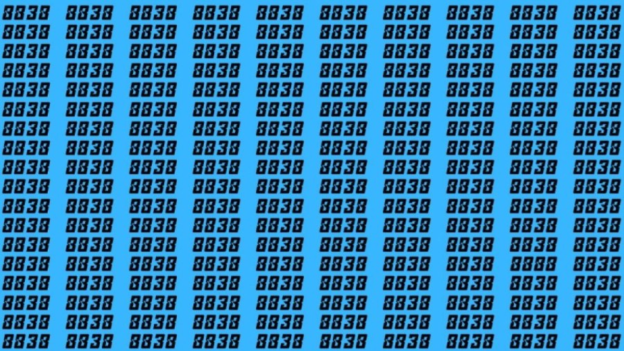 Observation Skills Test: Can you find the number 8888 among 8838 in 10 seconds?