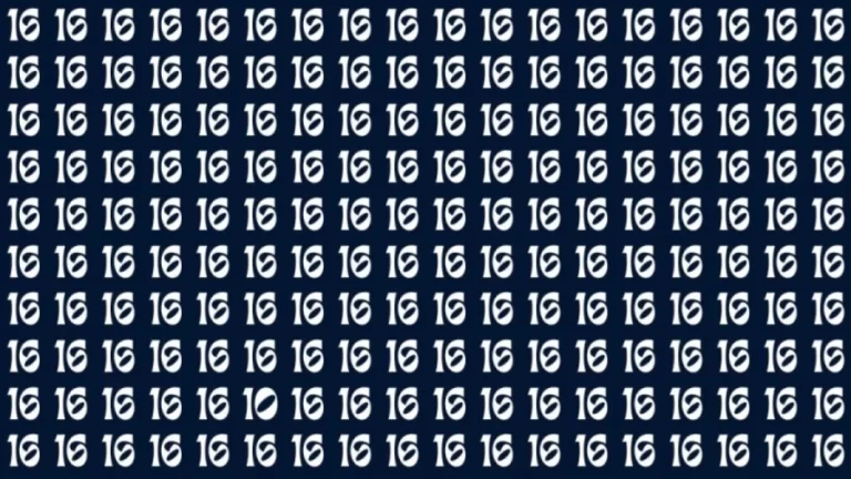 Observation Skills Test : If you have Eagle Eyes Find the number 10 among 16 in 10 Secs