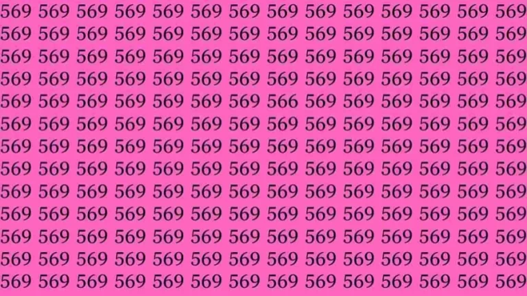 Observation Skills Test: People with sharp eyes try finding the number 566 among 569 in 10 seconds