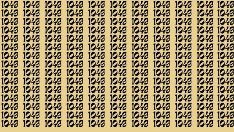 Observation Skills: Try to find the Hidden Number 1046 in 12 Seconds