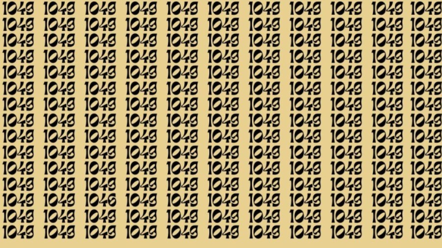 Observation Skills: Try to find the Hidden Number 1046 in 12 Seconds