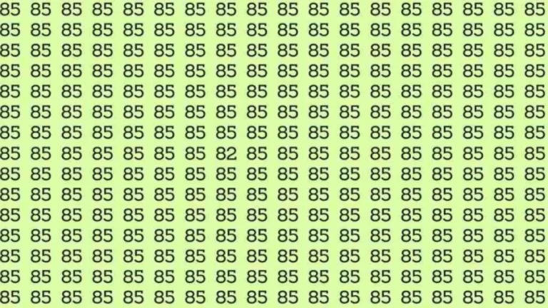 Observations Skills Test: If you have Sharp Eyes Find the number 82 among 85 in 7 Seconds?