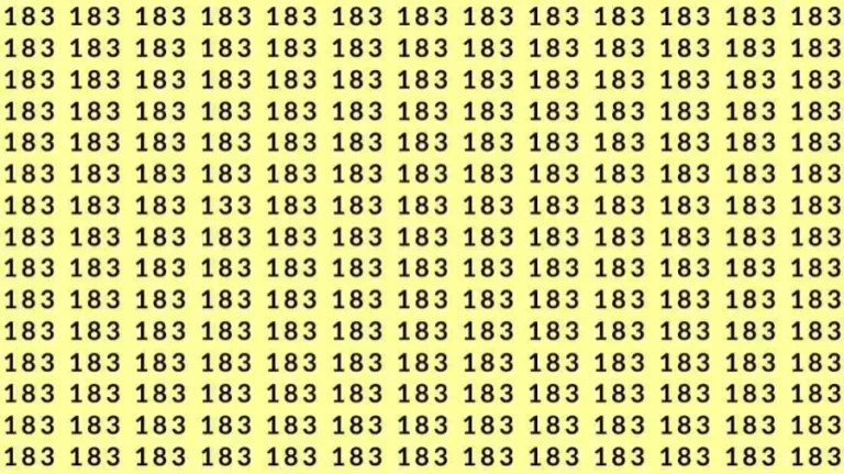 Optical Illusion Brain Test: Can you find 133 among 183 in 8 Seconds?