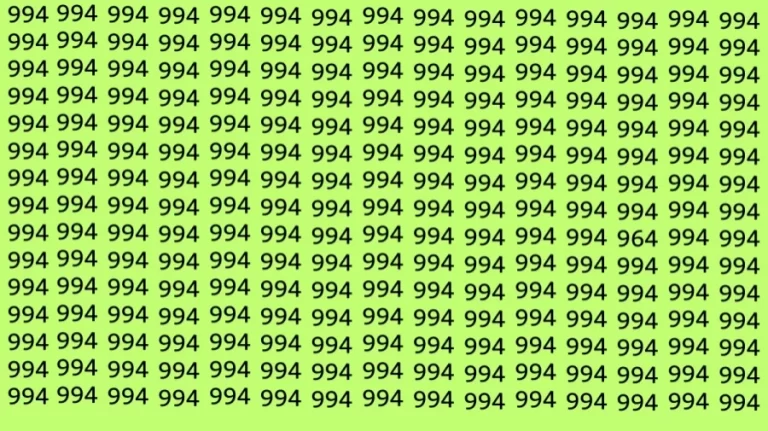 Optical Illusion Brain Test: Can you find the Number 964 among 994 in 10 Seconds?