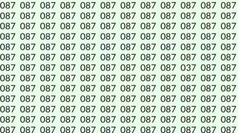 Optical Illusion: Can you find 037 among 087 in 10 Seconds?