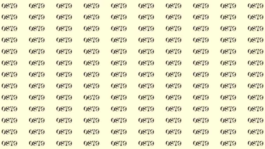 Optical Illusion: Can you find 0679 among 0879 in 15 Seconds? Explanation and Solution to the Optical Illusion