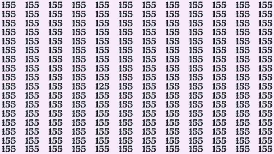 Optical Illusion: Can you find 125 among 155 in 10 Seconds? Explanation and Solution to the Optical Illusion