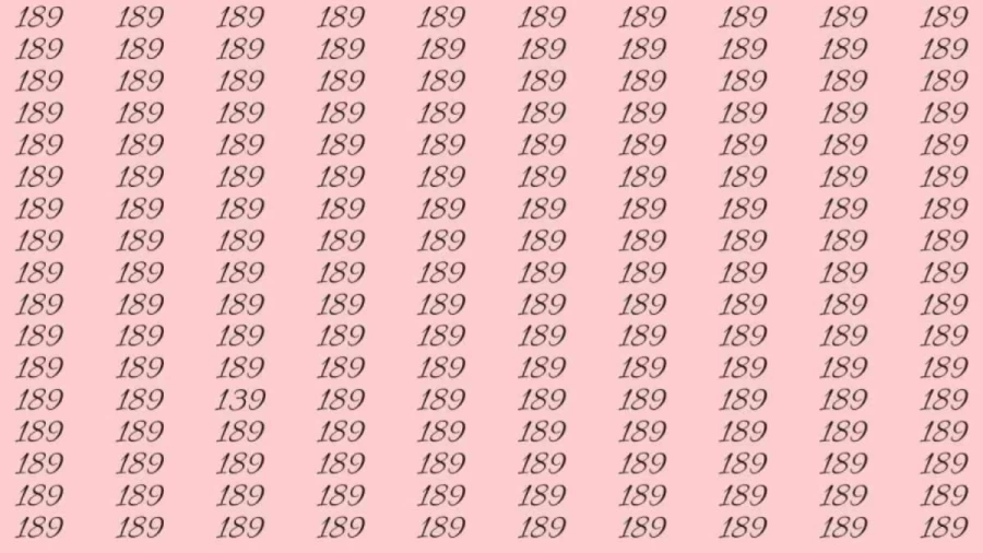 Optical Illusion: Can you find 139 among 189 in 8 Seconds? Explanation and Solution to the Optical Illusion