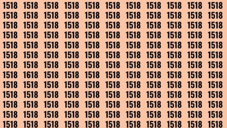 Optical Illusion: Can you find 1618 among 1518 in 7 Seconds?