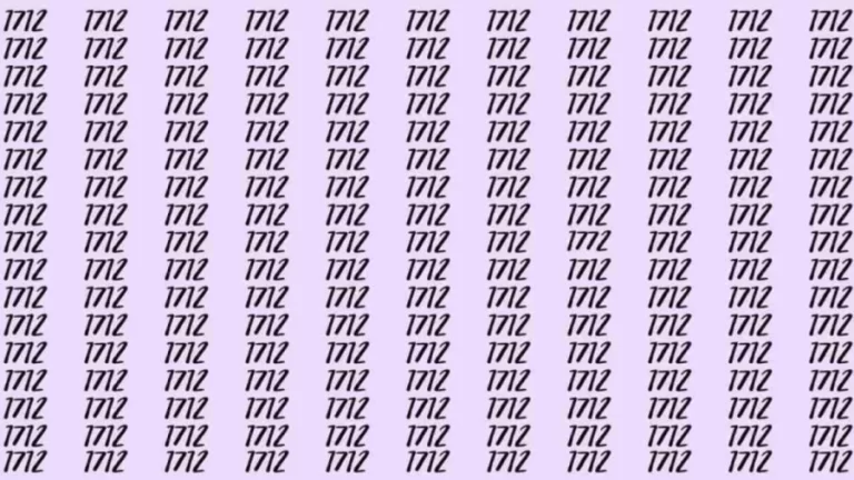 Optical Illusion: Can you find 1772 among 1712 in 15 Seconds? Explanation and Solution to the Optical Illusion