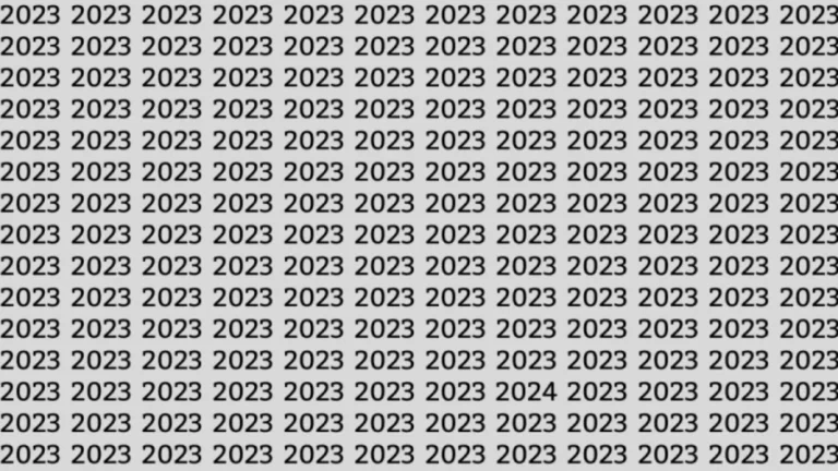 Optical Illusion: Can you find 2024 among 2023 in 10 Seconds? Explanation and Solution to the Optical Illusion