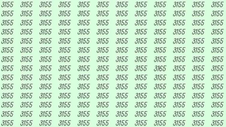 Optical Illusion: Can you find 3165 among 3155 in 8 Seconds? Explanation and Solution to the Optical Illusion