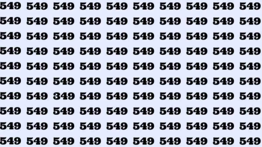 Optical Illusion: Can you find 349 among 549 in 5 Seconds? Explanation and Solution to the Optical Illusion