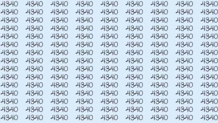 Optical Illusion: Can you find 4840 among 4340 in 8 Seconds? Explanation and Solution to the Optical Illusion